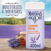 Le petit marseillais body wash, lavender honey, extra gentle shower cream, 400ml original - Hopshop